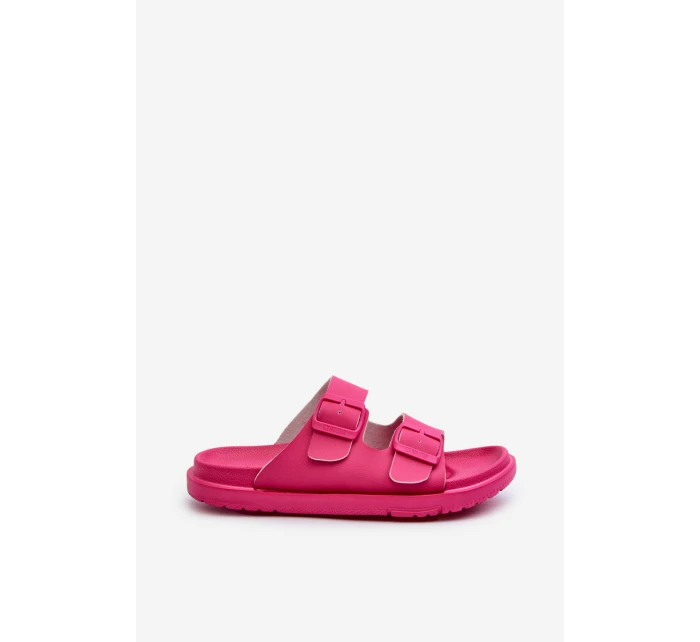 Lehké pěnové dámské žabky s přezkami Big Star NN274A754 Fuksie Lehké pěnové dámské žabky s přezkami Big Star NN274A754 Fuksie