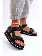 Dámské sandály na platformě Big Star NN274A532 černé Dámské sandály na platformě Big Star NN274A532 černé