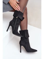Boty Na Podpatku S Svrškem Černé model 21681102 - Boto Boty Na Podpatku S Svrškem Černé model 21681102 - Boto