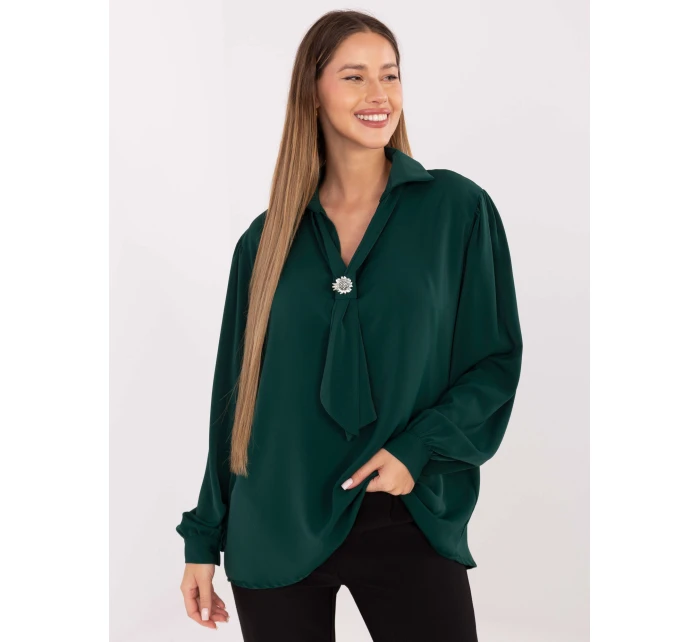 Bluzka IT BZ model 21768546 ciemny zielony - FPrice Bluzka IT BZ model 21768546 ciemny zielony - FPrice