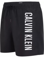Pánské plavky MEDIUM DRAWSTRING KM0KM01004 BEH černé - Calvin Klein