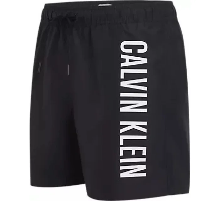 Pánské plavky MEDIUM DRAWSTRING KM0KM01004 BEH černé - Calvin Klein