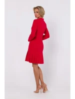 Dámské šaty se spodním lemem Červená - MOE model 21859197