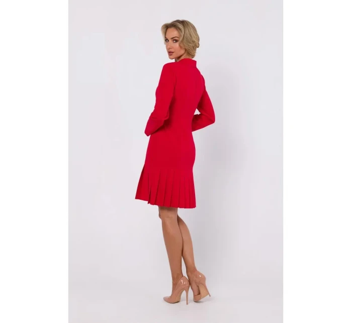 Dámské šaty se spodním lemem Červená - MOE model 21859197