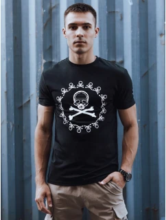 Pánské tričko s potiskem černé FashionStreet RX5580