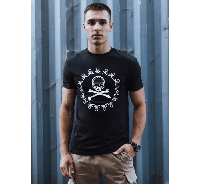 Pánské tričko s potiskem černé FashionStreet RX5580
