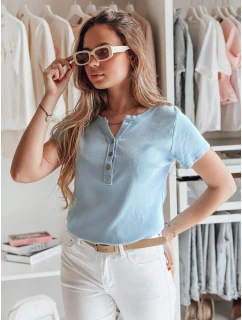 Dámská žebrovaná halenka KISS LOOK modrá FashionStreet RY2835