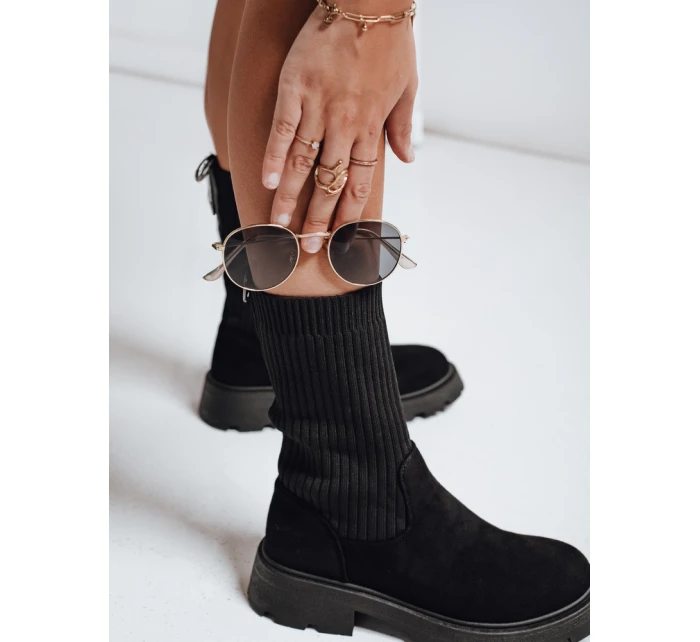 Dámské ponožkové boty černé FashionStreet ZY1133