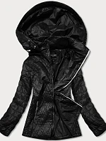 Černá dámská prošívaná bunda (RQW-7009)