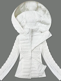 Dámská bunda z lepené tkaniny J Style bílá (16M9225-281)