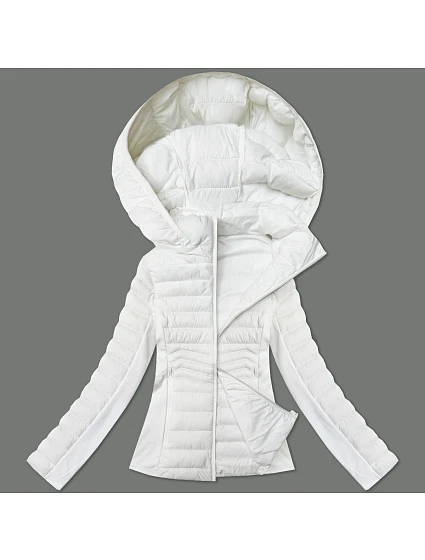 Dámská bunda z lepené tkaniny J Style bílá (16M9225-281) Dámská bunda z lepené tkaniny J Style bílá (16M9225-281)