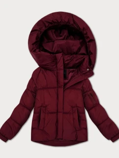 Dámská oversize bunda ve vínové bordó barvě pro přechodné období model 21422899 - S'WEST