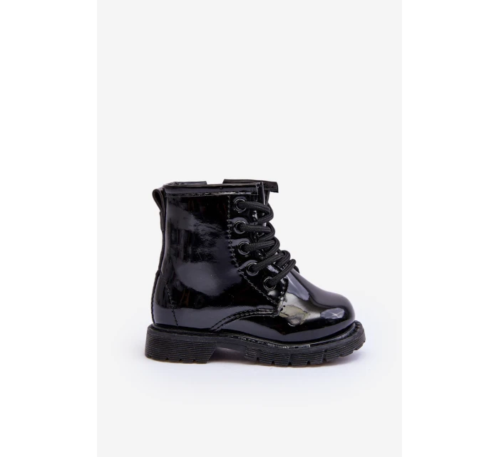Dětské Boty Lakovane Se Zipem Černá Tibbie Dětské Boty Lakovane Se Zipem Černá Tibbie