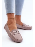 Dámské semišové mokasíny fialové model 21659362 - Boto