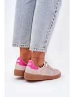 Semišové Sportovní Boty Sneakers Dámské D.Franklin DFSH387005 Špinavě Růžové