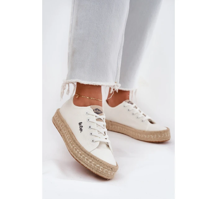 Dámské Tenisky S Pletením model 21694029 Bílé - Lee Cooper Dámské Tenisky S Pletením model 21694029 Bílé - Lee Cooper