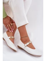 Dámské Baletky S Páskem A Zlatými Bílé model 21699403 - Boto