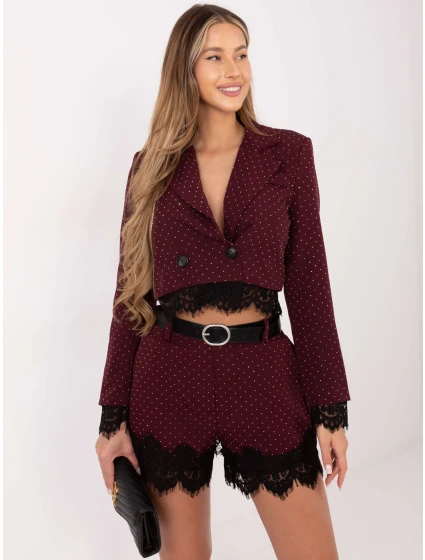 IT SN šortky FL9965.88 tmavě červená