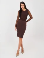 Spódnica RV SD model 21889020 ciemny brązowy - FPrice