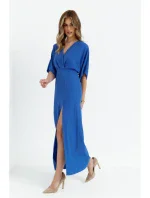 model 20589785 Maxi šaty modré - Makover model 20589785 Maxi šaty modré - Makover