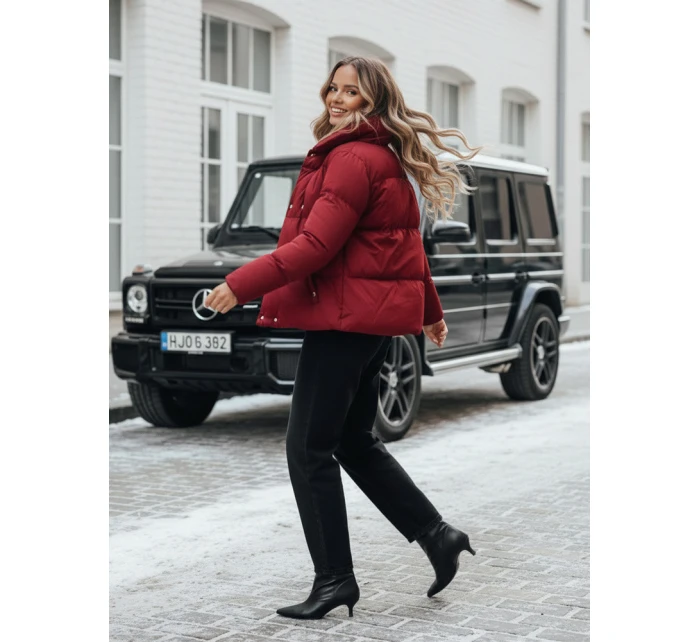 Dámská prošívaná zimní bunda LARO bordó FashionStreet TY4957