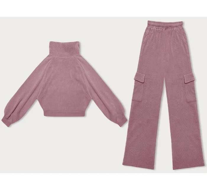 Růžový casual komplet s kalhotami typu cargo model 18875869 - LHD Růžový casual komplet s kalhotami typu cargo model 18875869 - LHD