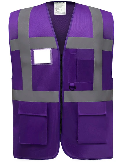 Yoko HVW 801 Hi-Vis multifunkční vesta 79.W801 purple Yoko HVW 801 Hi-Vis multifunkční vesta 79.W801 purple