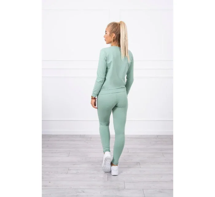 Tmavě mátová mikinová souprava