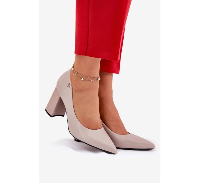 Elegantní Lodičky Na Podpatku Vinceza 62220 Šedé