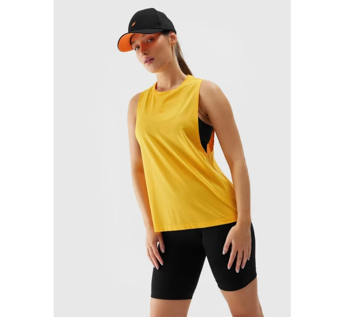 Dámské sportovní rychleschnoucí top loose 4F - oranžový Dámské sportovní rychleschnoucí top loose 4F - oranžový