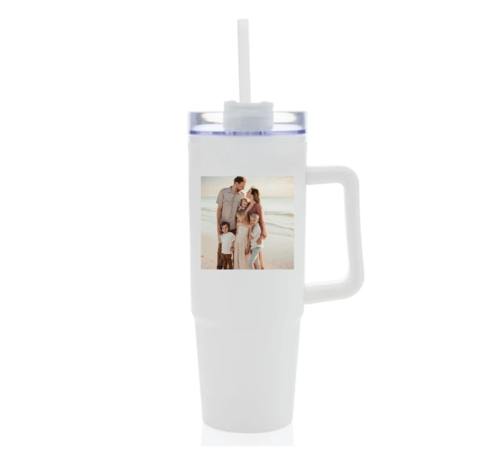 Personalizovaná termoska s průhledným víčkem s fotografií 