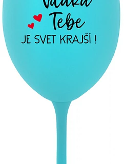 JE  tyrkysový pohár na víno 350 ml model 22163869 - Giftela