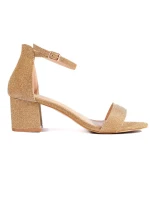 Dámské sandály na širokém podpatku Zlatá Lady model 21875964 - Inello