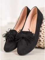 Moderní černé dámské mokasíny bez podpatku Moderní černé dámské mokasíny bez podpatku