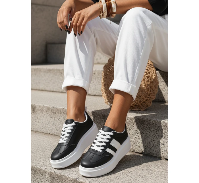 Dámské černé tenisky FashionStreet ZY1395