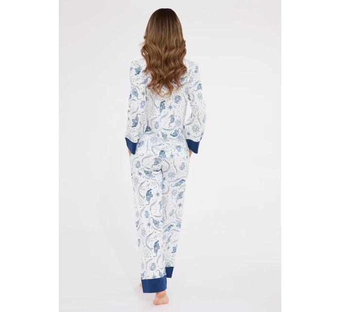 pyžamo model 21236412 Amber long/r S2XL dámské rozepínací - Cornette