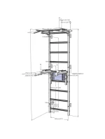 GYMNASTICKÝ ŽEBŘÍK S TYČÍ A MADLEM PRO CVIČENÍ NA LAVIČCE 722W