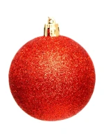 DEKORATIVNÍ PLASTOVÁ CETKA 6CM SADA 35 KS ČERVENÁ