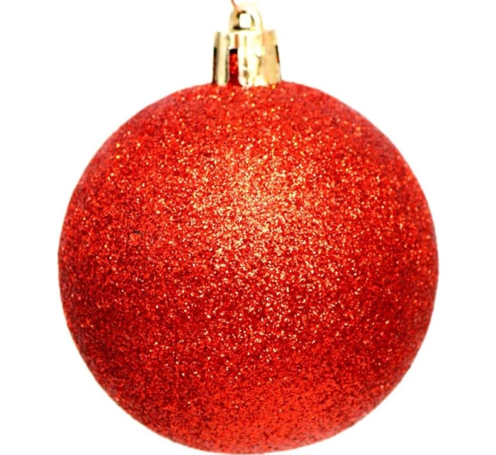 DEKORATIVNÍ PLASTOVÁ CETKA 6CM SADA 35 KS ČERVENÁ