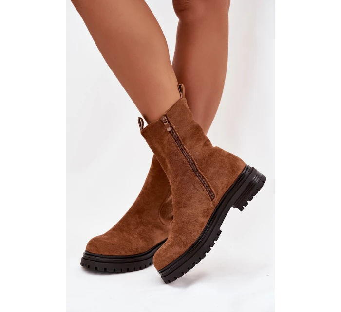 Dámské boty na zip Camel model 21758928 - Boto