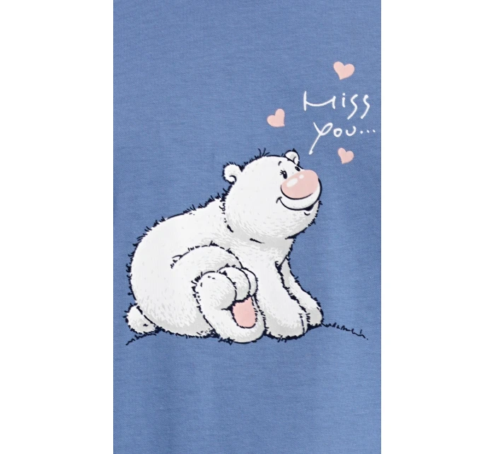 Dámské pyžamo dlouhé Méďa a model 21417076 - Vienetta Dámské pyžamo dlouhé Méďa a model 21417076 - Vienetta