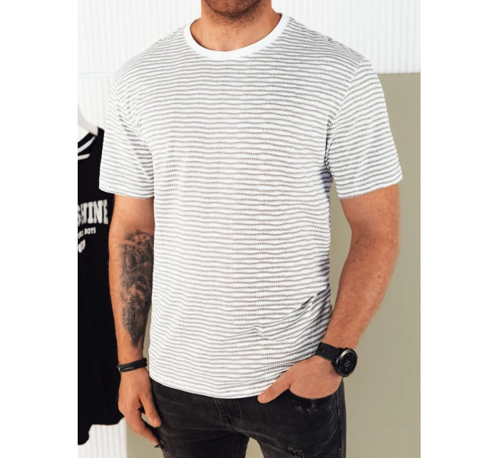 Pánské bílé tričko s potiskem FashionStreet RX5399