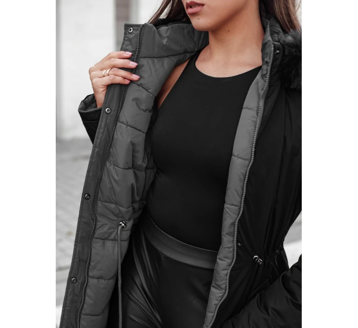 Dámská zimní bunda TRENDNEL s oboustrannou kapucí černá FashionStreet TY4587