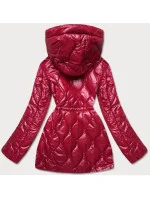 Červená dámská bunda s ozdobnou podšívkou (BH2182) Červená dámská bunda s ozdobnou podšívkou (BH2182)