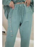 Oversize bavlněný komplet teplákové + kalhoty tmavá máta Oversize bavlněný komplet teplákové + kalhoty tmavá máta