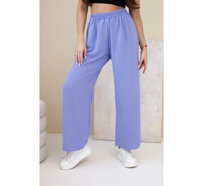 Kalhoty s širokým nohavicí fialové