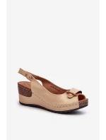 Dámské Lehké Sandály Na Comfort Shoes Béžové model 21661097 - EVENTO