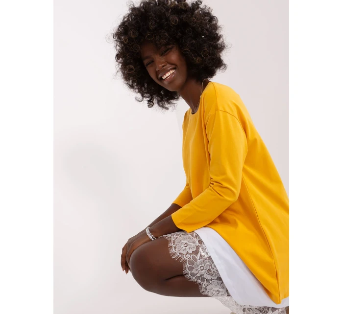 Sukienka EM SK HS 20 model 18835637 ciemny żółty - FPrice