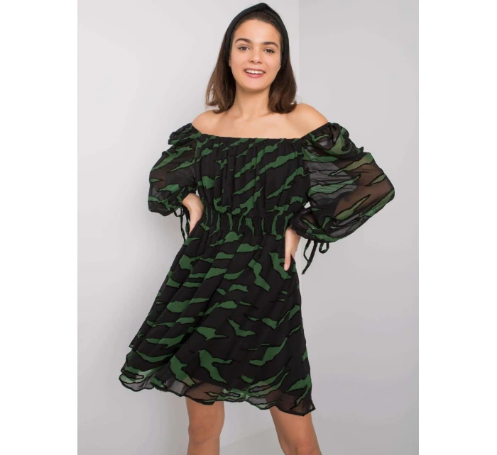 Šaty LC SK 22K 3040.19P černá a zelená