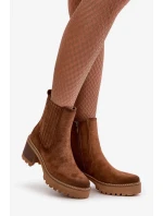 Dámské Kotníkové Boty Na Podpatku Z Eko Semiše Zateplené Tmavě Hnědé Nevitas Dámské Kotníkové Boty Na Podpatku Z Eko Semiše Zateplené Tmavě Hnědé Nevitas